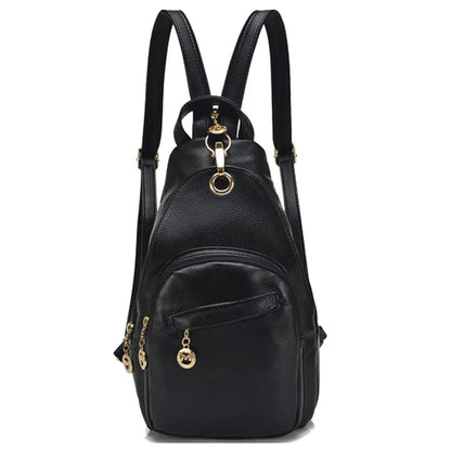 Waterproof Women's PU Leather Cross Body Sling Backpack - Fesara