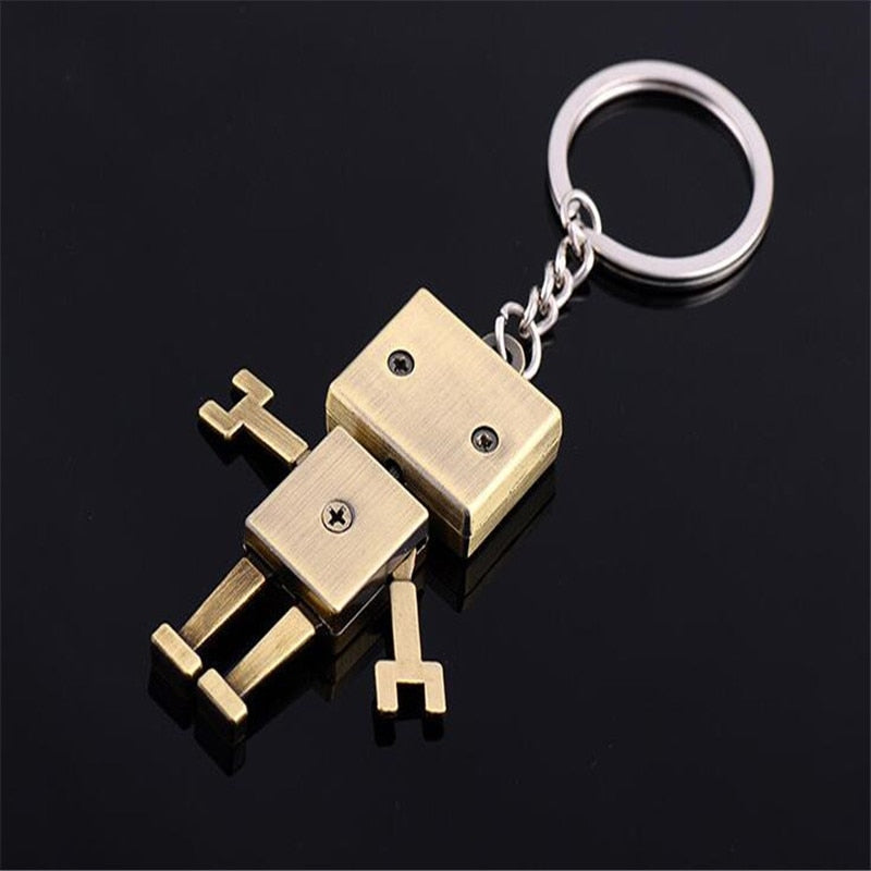 Cute Small Robot Figurine Keychain