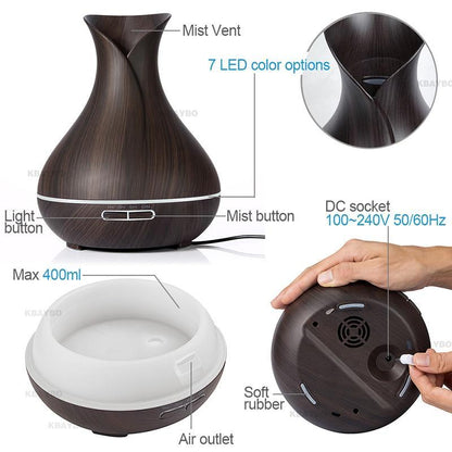 Aroma Essential Oil Diffuser with Color LED Light