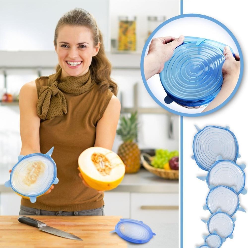 Flexible Silicone Bowl Covers 6 Pack
