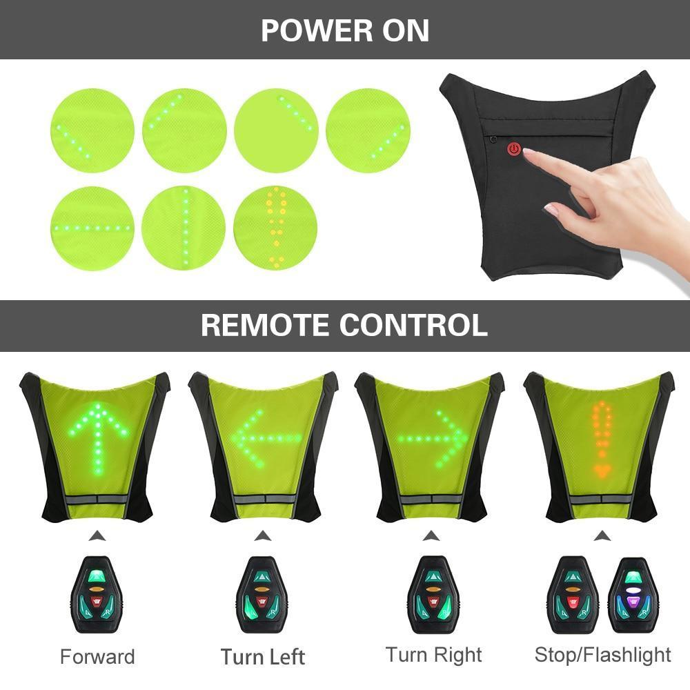 Visible LED Safety Vest for Cycling Outdoor Use