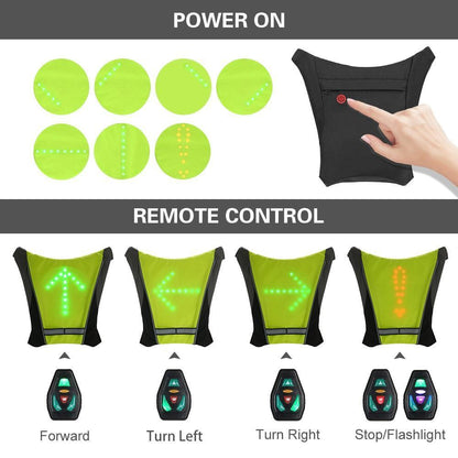 Visible LED Safety Vest for Cycling Outdoor Use