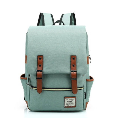 Classic Leather College Backpack - Fesara