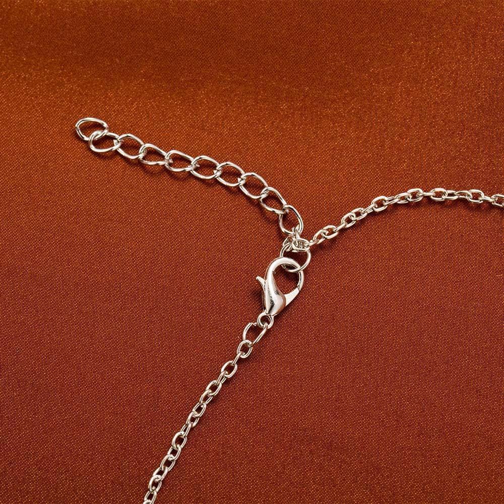 Sparkling Crystal Snowflake Pendant Necklace Chain Long