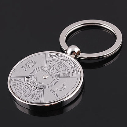 Fesara Compact Daily Mini Metal Pocket Calendar Keychain - Fesara