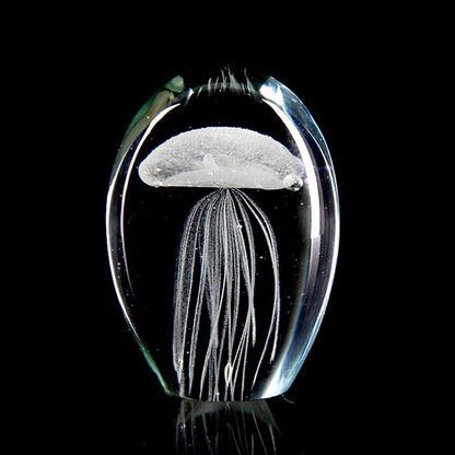 Colorful Glass Jellyfish Decor Figurine
