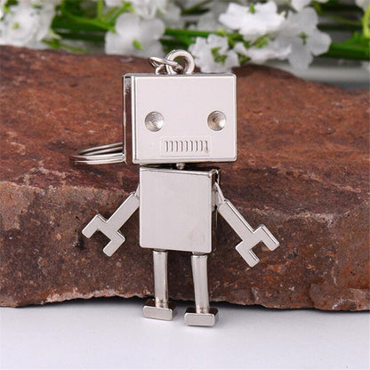 Cute Small Robot Figurine Keychain