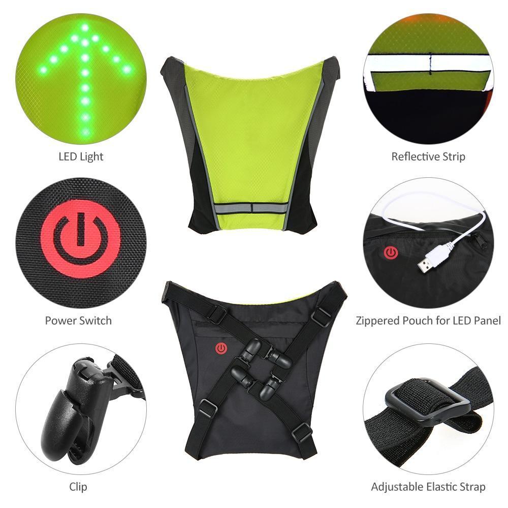 Visible LED Safety Vest for Cycling Outdoor Use