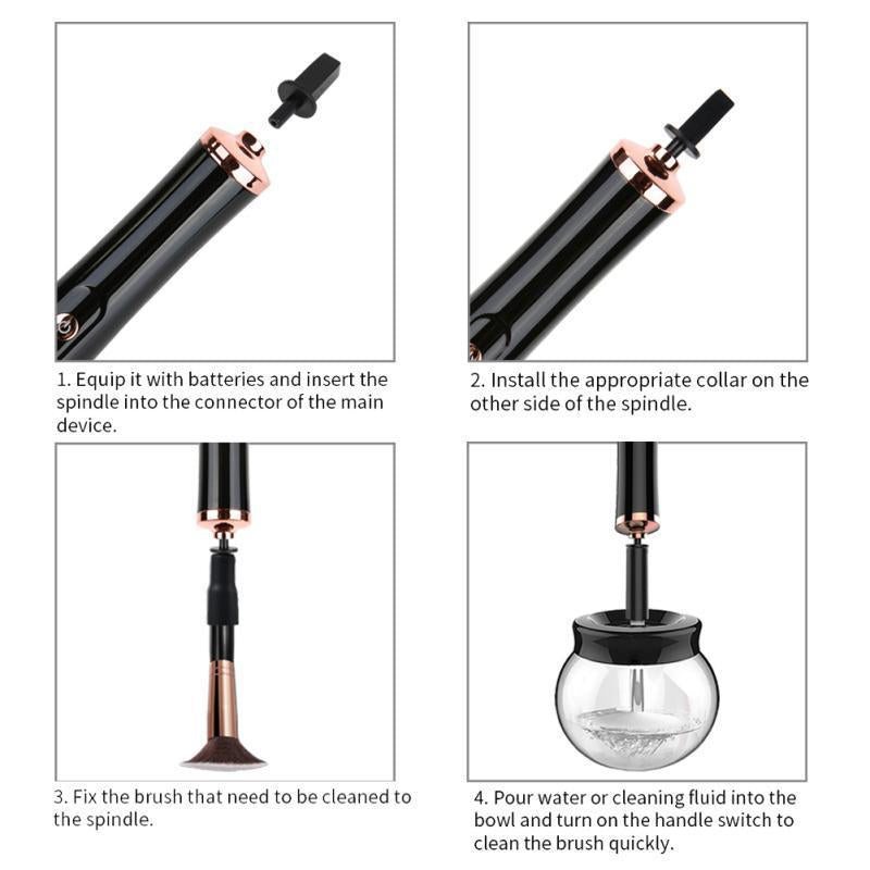 Easy Electric Makeup Brush Cleaner Kit