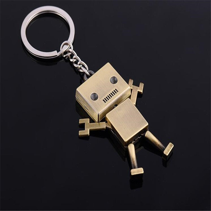 Cute Small Robot Figurine Keychain