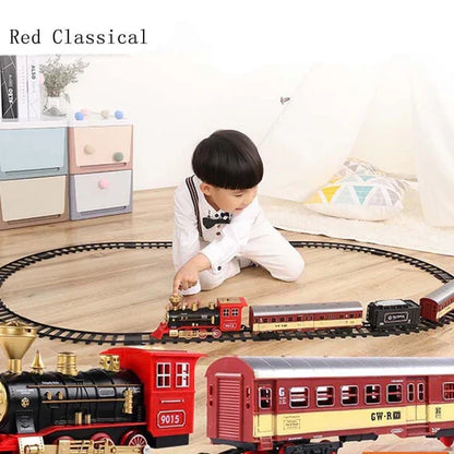 Premium 39-Piece HO Scale Train Set with Smoke & Lights