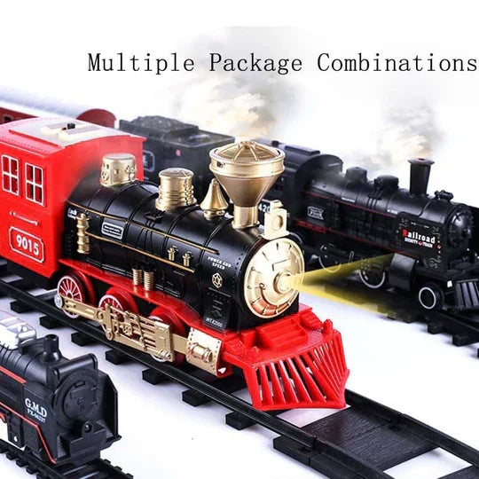 Premium 39-Piece HO Scale Train Set with Smoke & Lights
