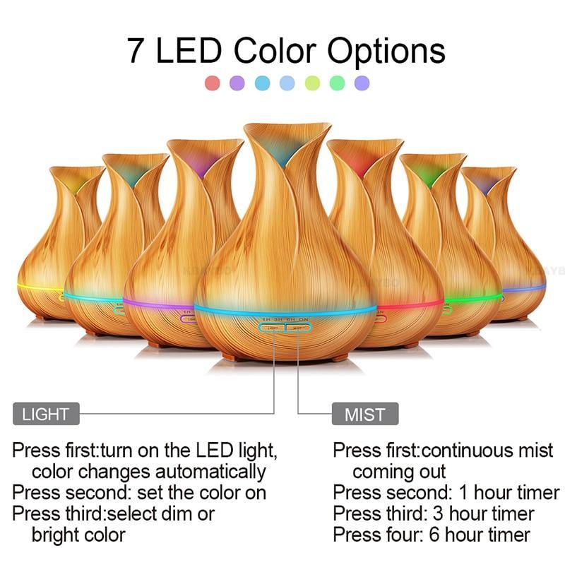 Aroma Essential Oil Diffuser with Color LED Light