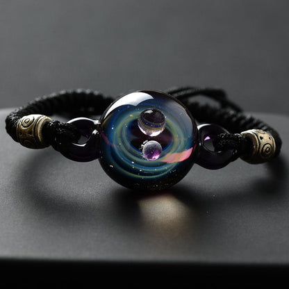 Colorful Galaxy Beaded Wrist Bracelet