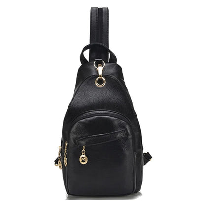 Waterproof Women's PU Leather Cross Body Sling Backpack