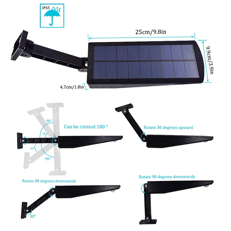 Bright Solar Powered Outdoor Wall Lamp with Motion Sensor
