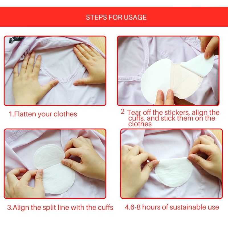 Cooling 50 Pack Sweat Absorbing Stickers