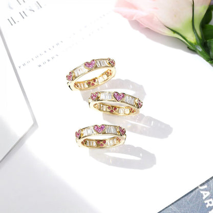 Elegant Heart Shaped Diamond Engagement Ring