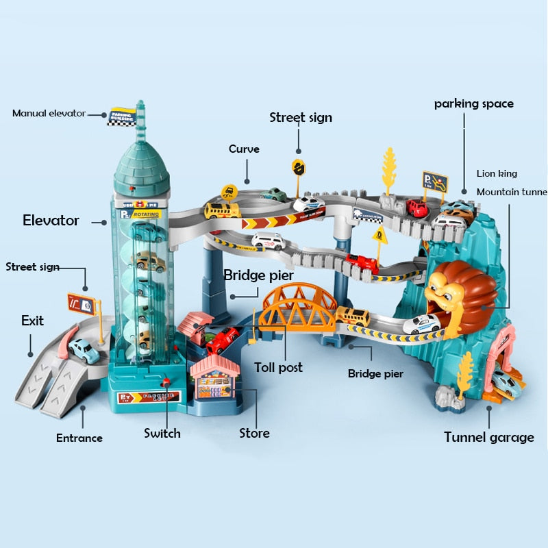 Fun Racing Track Playset Car Toys - Fesara