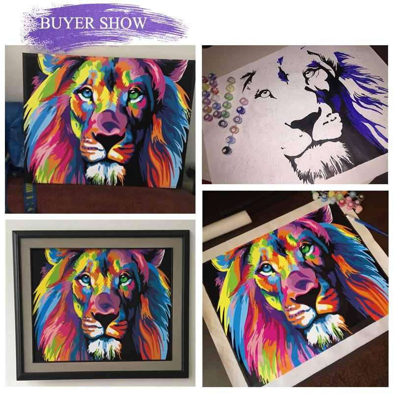 Colorful Animal Art Kit by Numbers