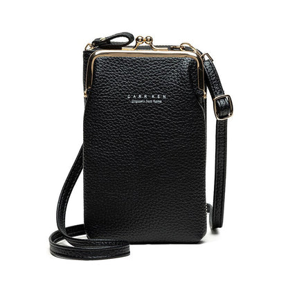 Versatile Cross Body Multi-Pocket Leather Handbag