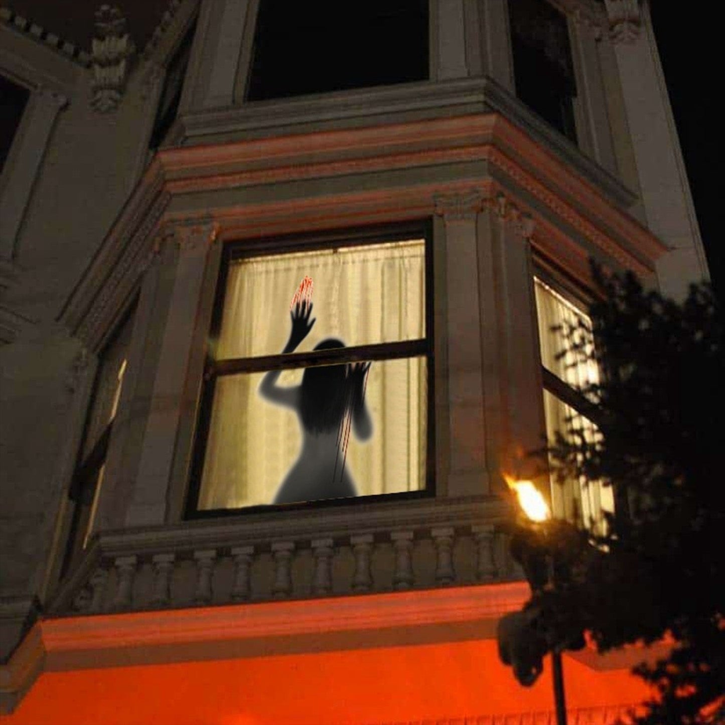 Spooky Haunted House Window Decal
