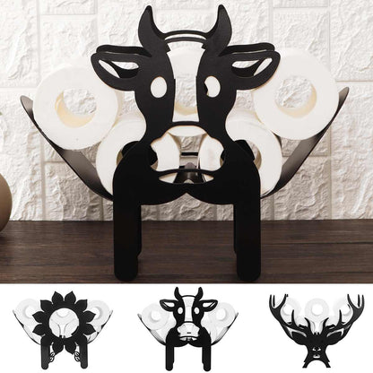 Cute Animal Iron Toilet Paper Holder WALL MOUNT - Fesara