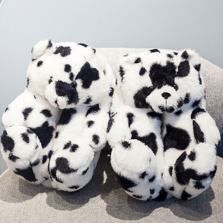 Cozy Fuzzy Bear Claw House Slippers
