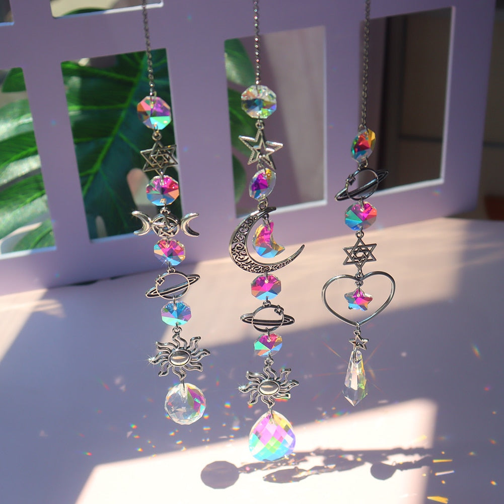 Beautiful Crystal Wind Chime Sun Catcher Ornament