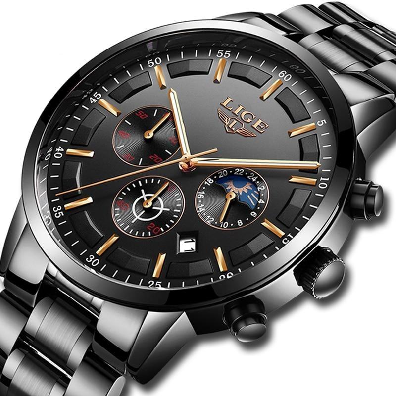 Stylish Men's Waterproof Stainless Steel Watch