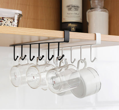 Space Saving Under Cabinet Storage Hook Rack