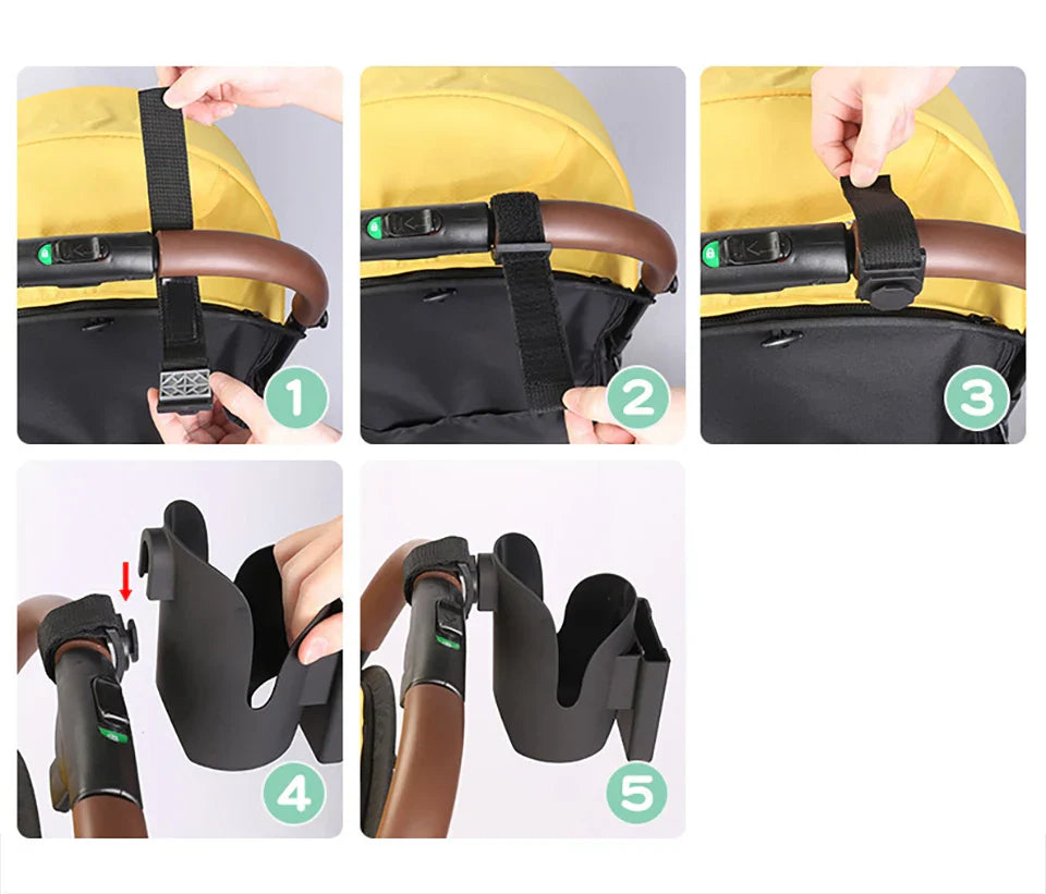 Universal Stroller Cup Holder Phone Mount