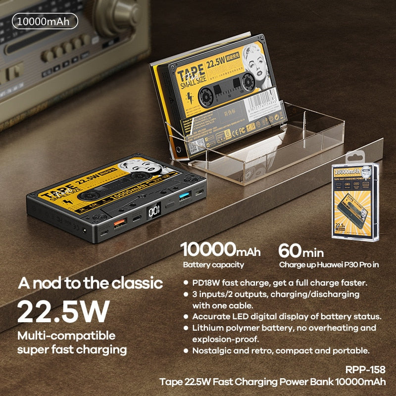 Vintage Music Portable Charger