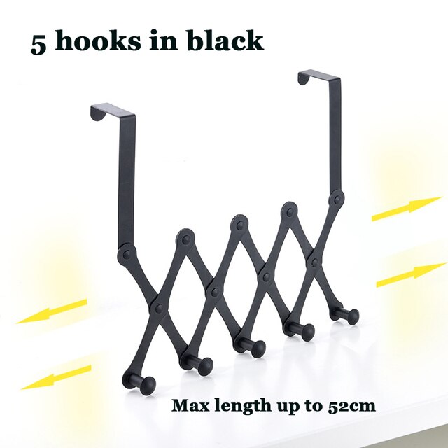 Space Saving Over Door Closet Hook Rack