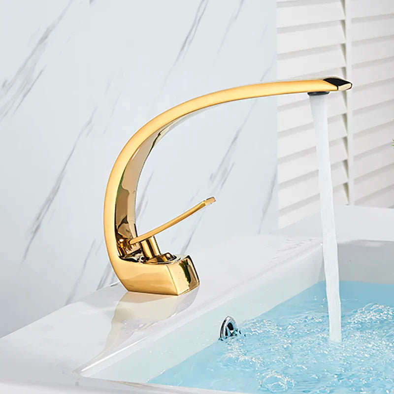 Modern Bathroom Faucet Stylish Chrome Finish