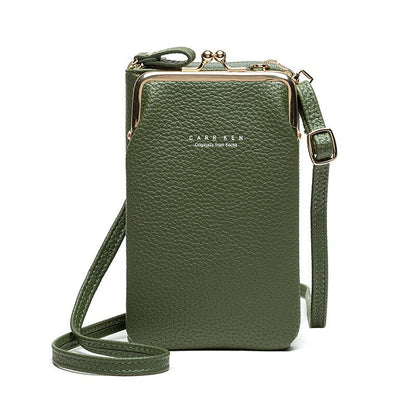 Versatile Cross Body Multi-Pocket Leather Handbag