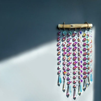 Sparkling Glass Crystal Suncatcher Wind Chime Decor