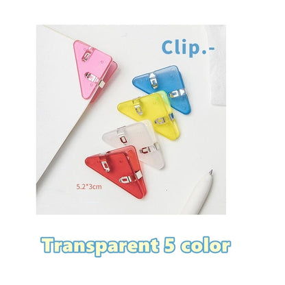 Colorful Book Page Triangle Clip Holder