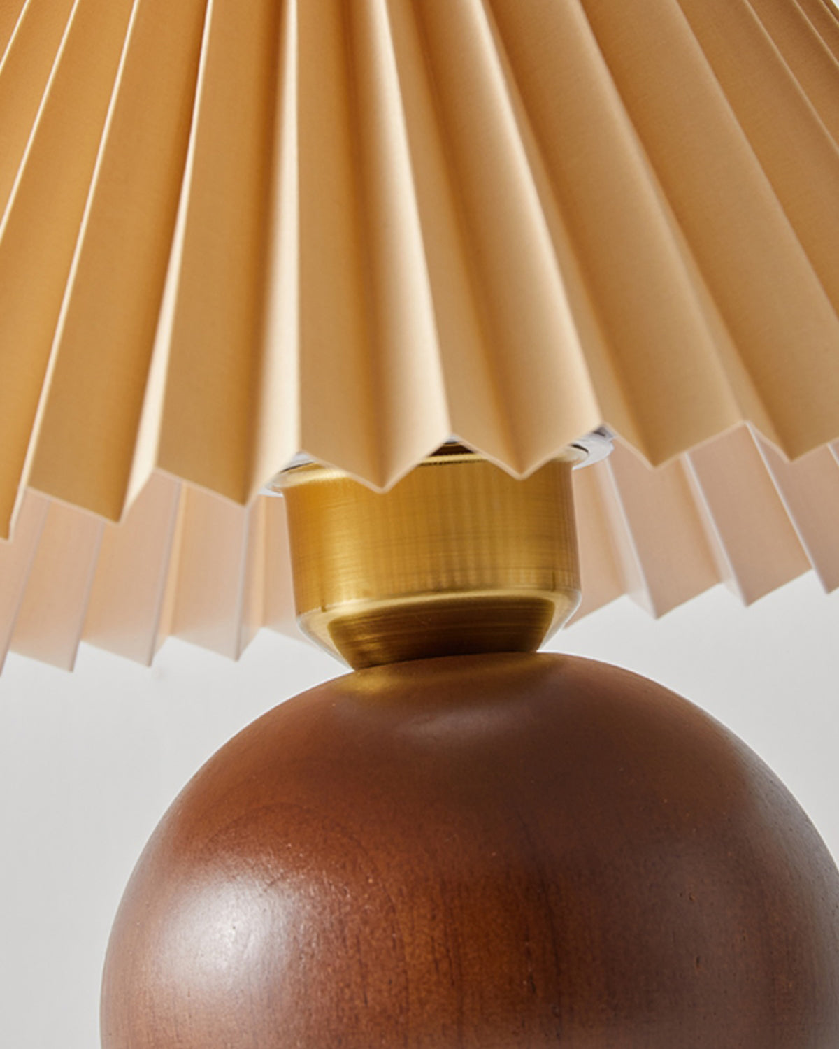Warm Wooden Table Lamp with Fabric Shade