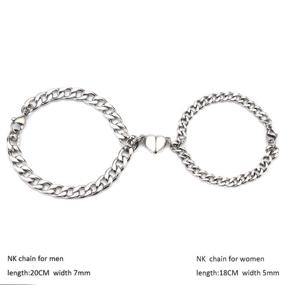 Lovely Heart Couple Magnetic Bracelet