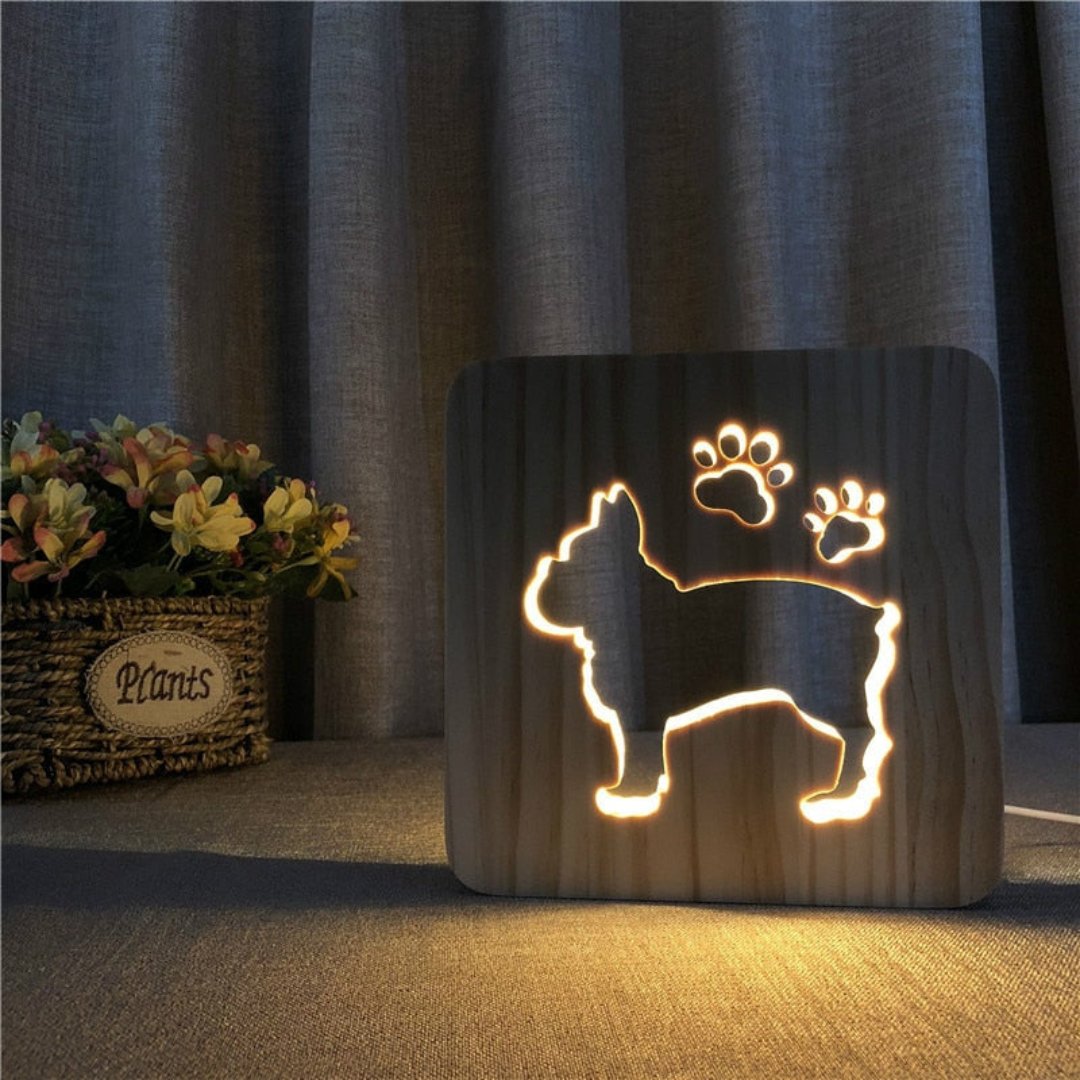 Rustic Wood Desk Lamp for Cozy Ambient Lighting