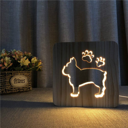 Rustic Wood Desk Lamp for Cozy Ambient Lighting