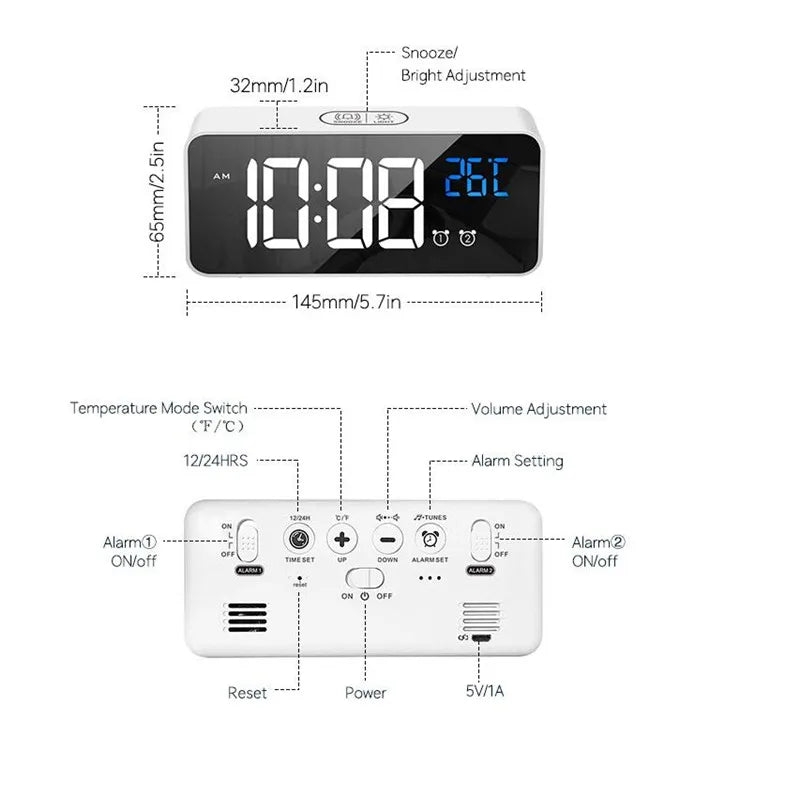 Intelligent LED Clock Radio with Voice Assistant
