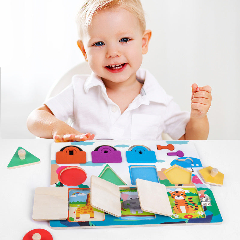 Fun Learning Lock Board for Kids Motor Skills - Fesara