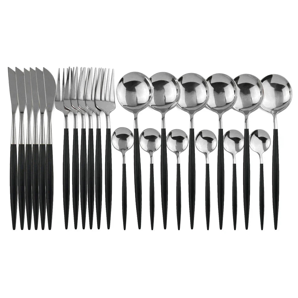 Premium Gold Plated Stainless Steel Flatware Set