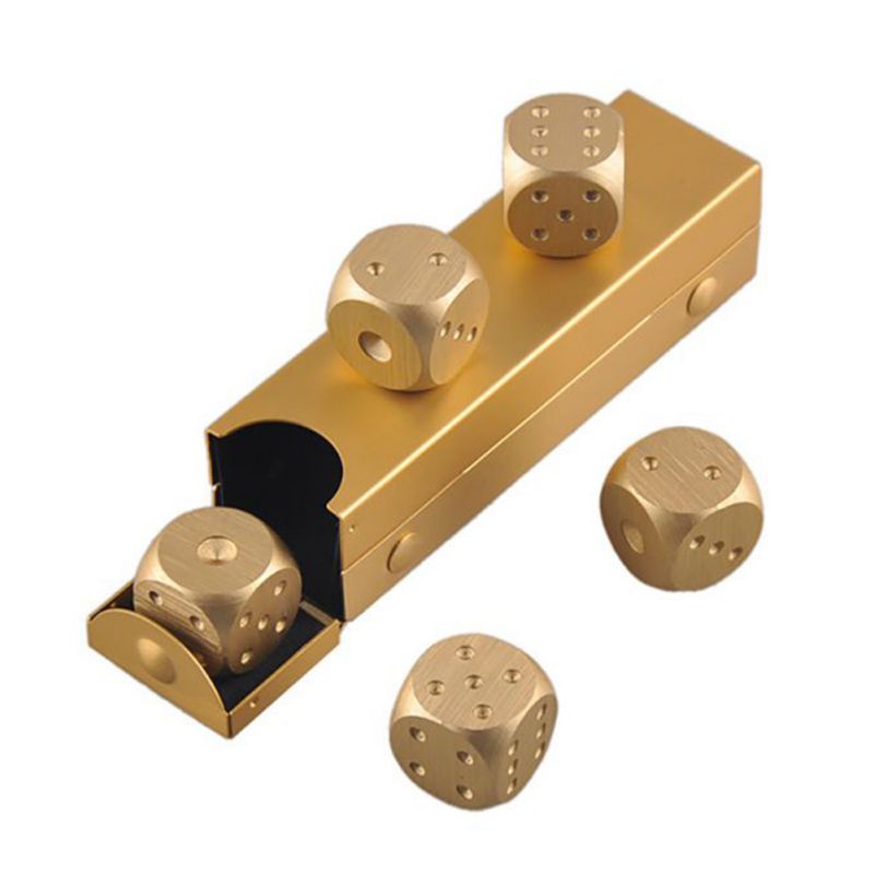 Premium 5pc Metal Dice Set Aluminum Alloy