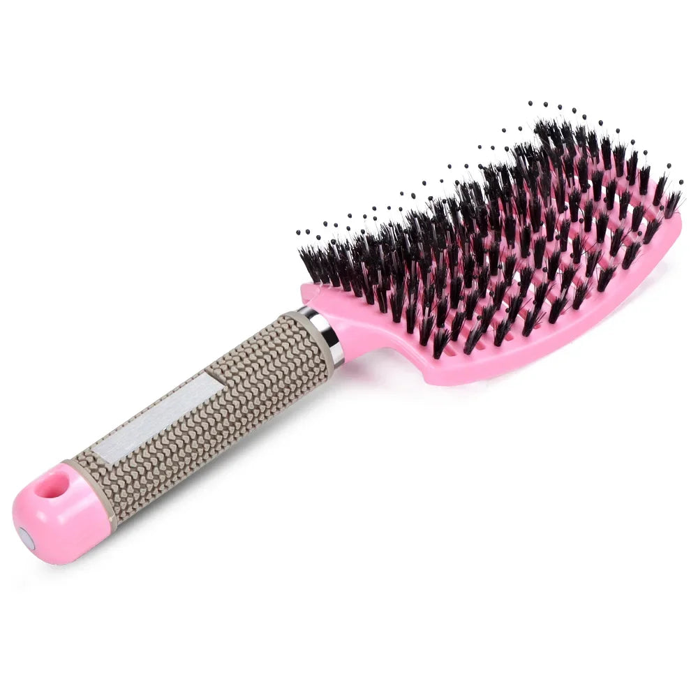 Gentle Detangle Hair Comb - Soft Bristle Brush