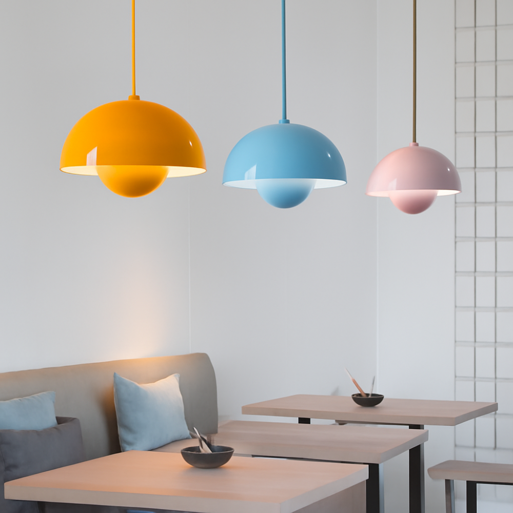 Semi Circle Glass Pendant Light