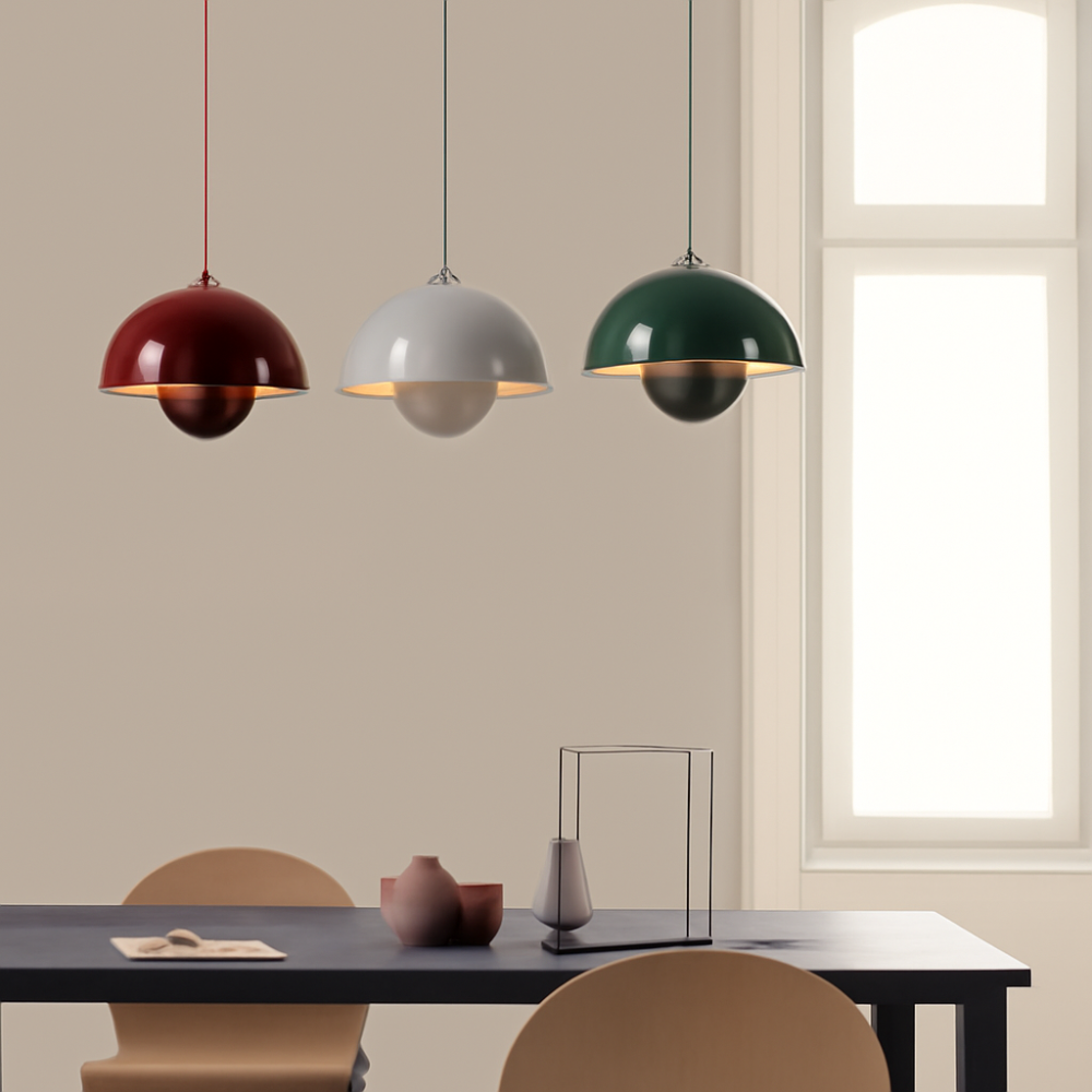 Vibrant Semi-Circle Pendant Lamp Fixture