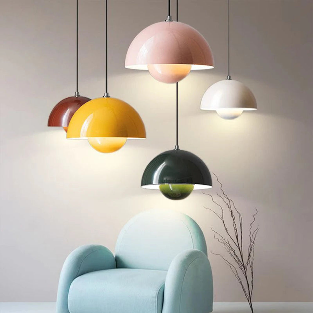 Semi Circle Glass Pendant Light